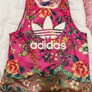 Adidas Pink Floral Tank Top
